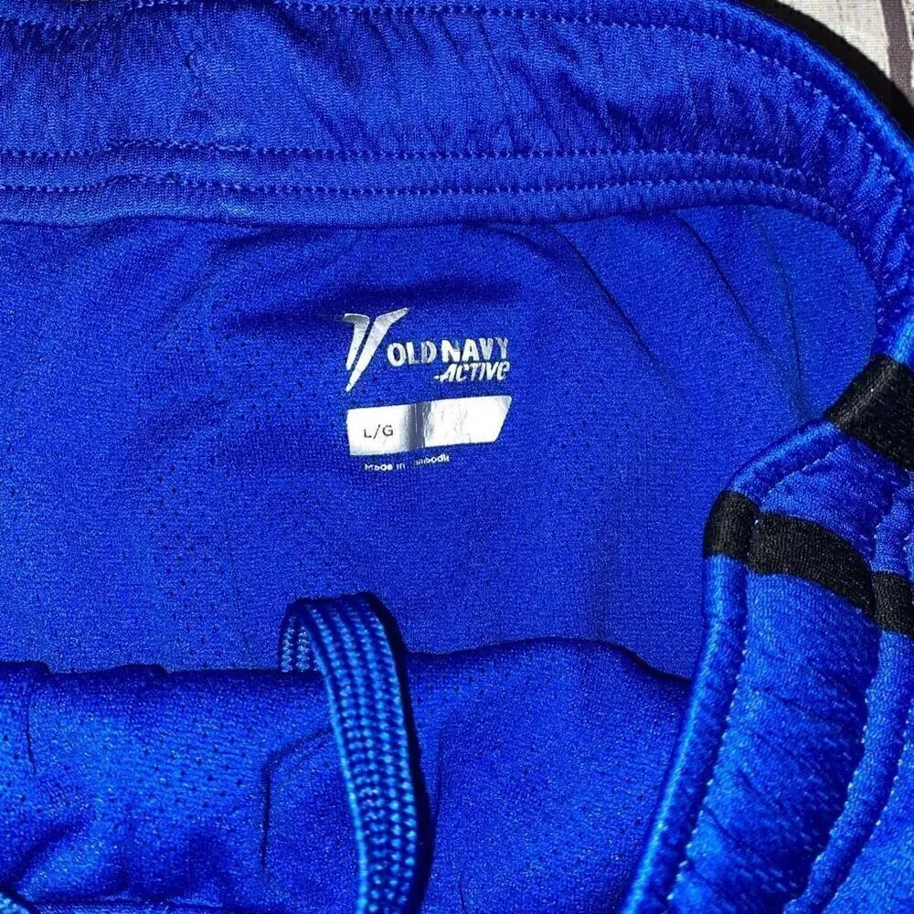 Old Navy active youth boys L pull on athletic shorts blue & black